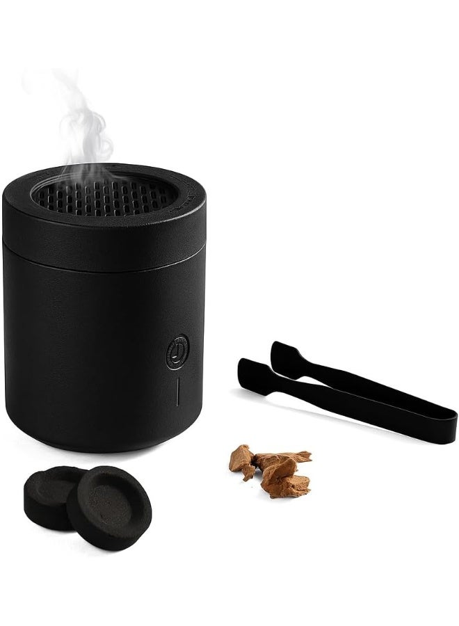 Rotating flip Electric Incense Burner bakhoor Portable USB Charging Smart Electronic Aromatherapy Machine (Special Coal briquettes Charcoal Fragrance) - Image 1